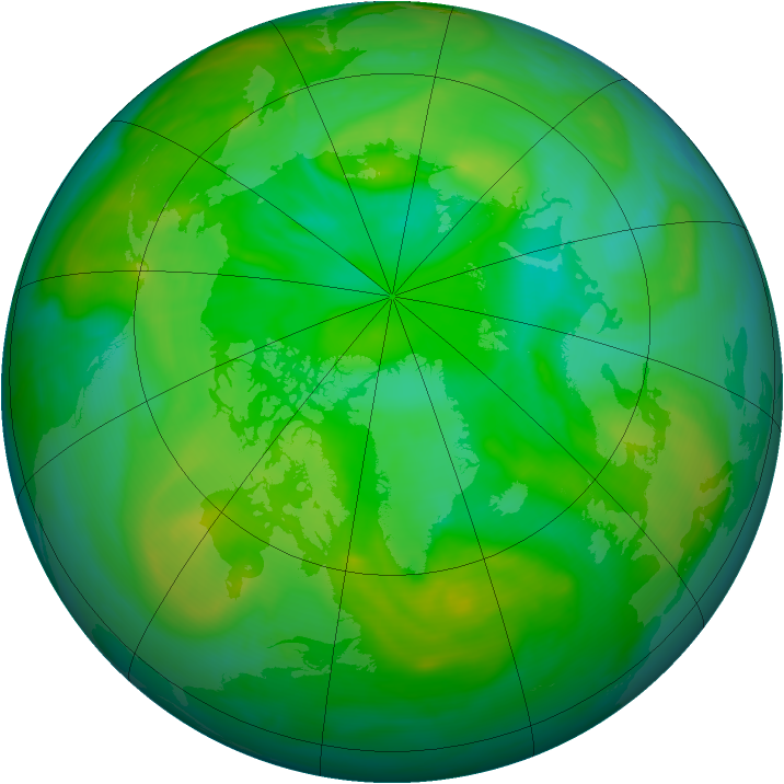 Arctic ozone map for 11 July 2007